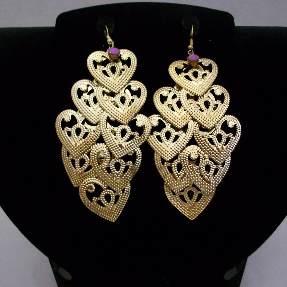 🌞Fashion Jewelry Gold Toned Statement Earrings